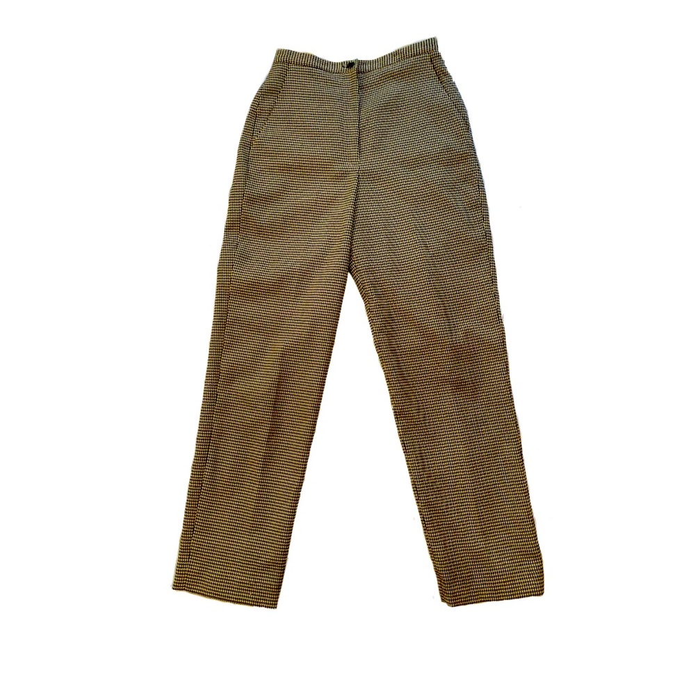 Vintage Bill Blass Brown Houndstooth Trousers